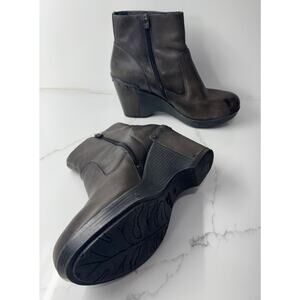 Dansko Faith Women’s Leather Ankle Wedge Boots, Size 38 (7.5 US)